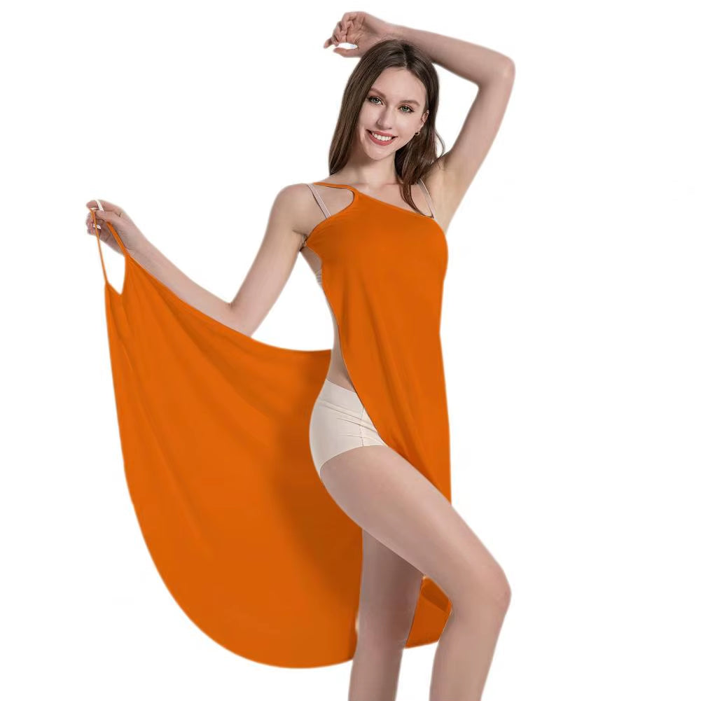 Casual Midi Dress Midi Dress Stylish Women'S Beach Dress Sleeveless off Shoulder Bikini Cover-Up with Cross Wrapped for Vacation